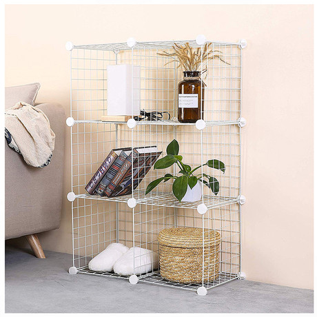 Estante Metal  6 Cubos - Blanco
