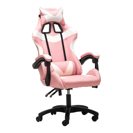 Silla Gamer Ultimate Racing Reclinable Rosa