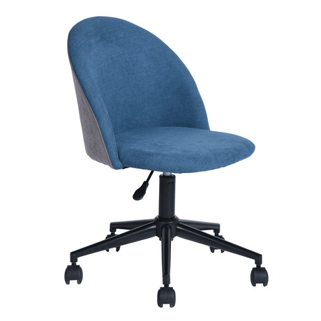 Silla de Oficina Bicolor Altura Ajustable Azul