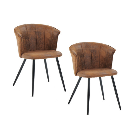 Pack 2 Silla comedor Doncic Café