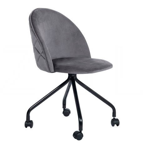 Silla de Escritorio Terciopelo con Ruedas Gris