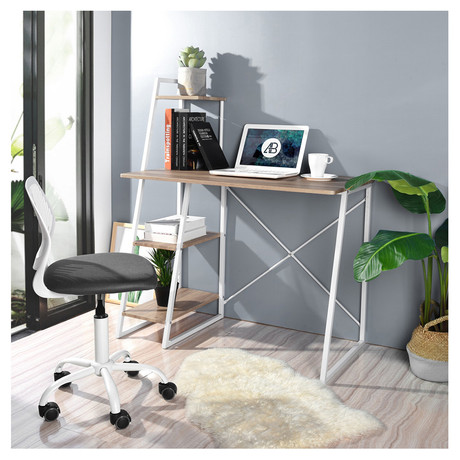 Escritorio con Repisas MDF - Blanco