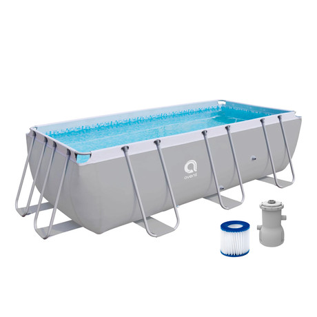 Piscina con Filtro 8870 Litros Gris