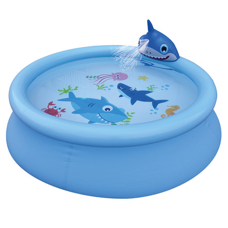 Piscina Infantil Tiburones 770 L 47x190 cm Celeste