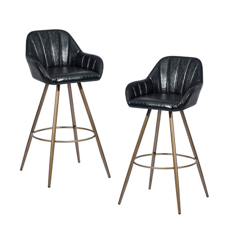 Pack 2 Pisos De Bar New Minier Negro