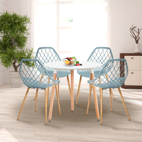 Pack 4 Sillas De Comedor Pp New Gris