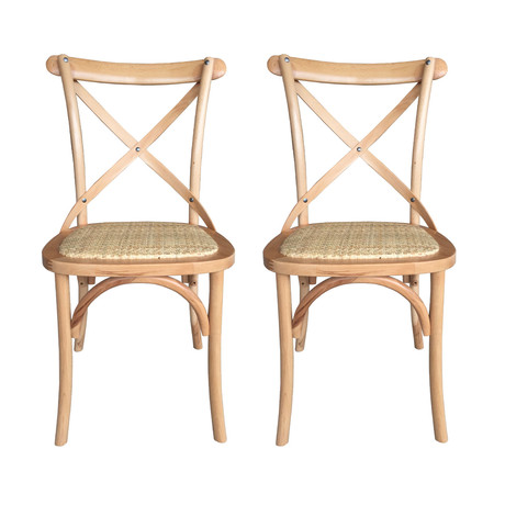 Pack 2 Sillas de Comedor Retro Cerezo