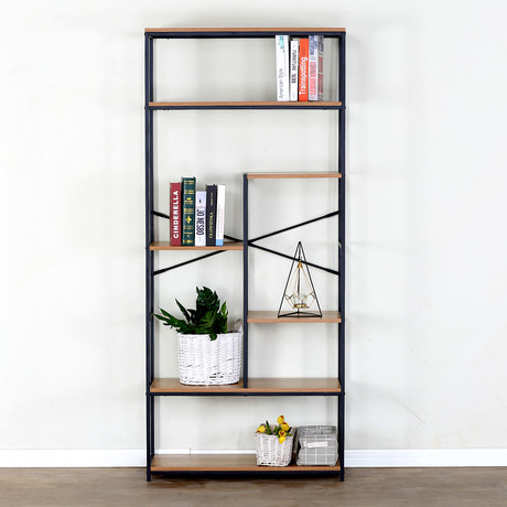 Estante Multinivel Alto Industrial Café 183x80x30
