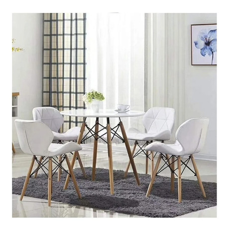 Pack 4 - Silla Eames Acolchada - Blanco