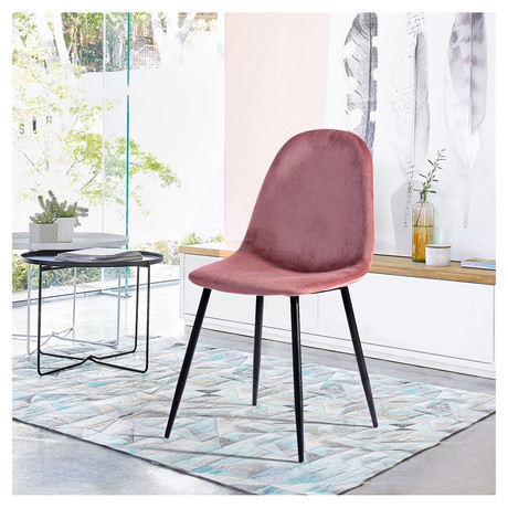 Pack 4 - Silla Comedor Charlton Terciopelo - Rosa