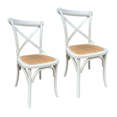 Pack 2 Sillas de Comedor Retro Blanco