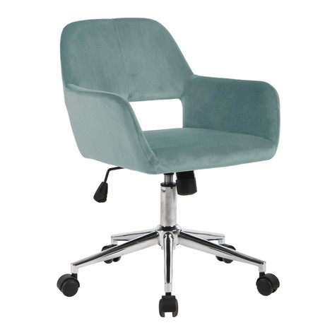 Silla Oficina Cromwell Terciopelo Aqua
