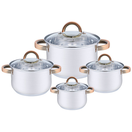 Set Baterías 8 Piezas Acero Inoxidable Berlín Gris