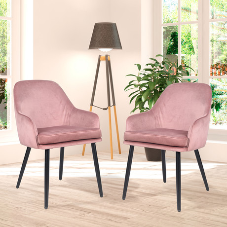 Pack 2 Sillas Comedor Ingrid Rosado