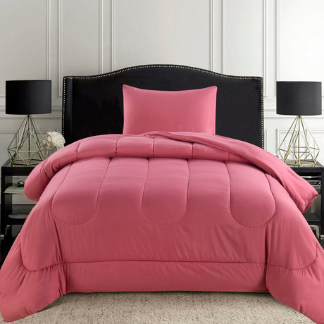 Plumón Liso Colors 1.5 Plazas Rosado
