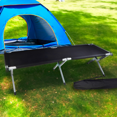 Cama Plegable  1 Persona Negro