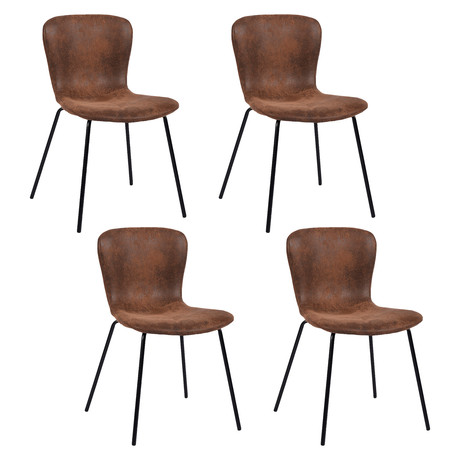 Pack 4 Sillas de Comedor Citrino Café