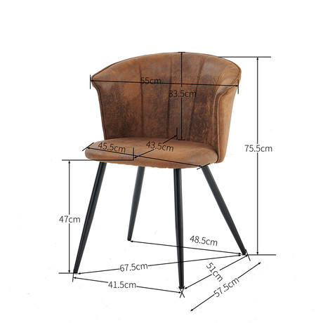 Pack 2 Silla comedor Doncic Café