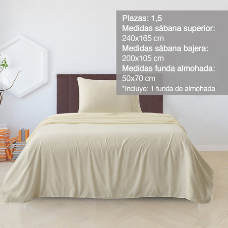 Juego de Sábanas Amelie 1.5 Pl Beige