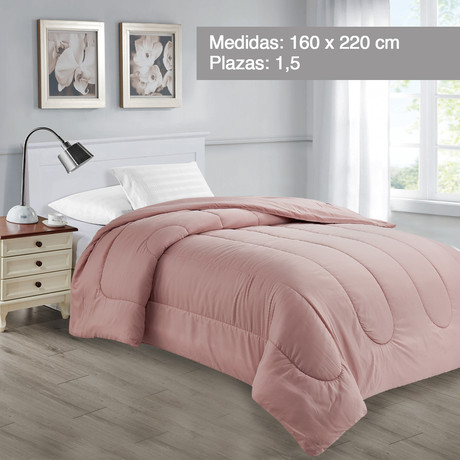 Plumón Liso Florencia 1.5 Pl Rosa