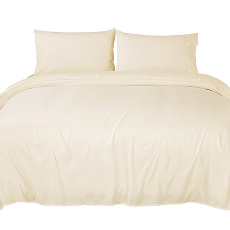 Sábana Broderie King Crema
