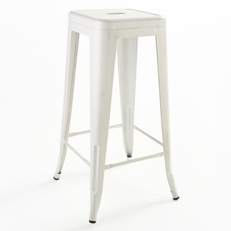 Piso de Bar Metal Tolix Blanco