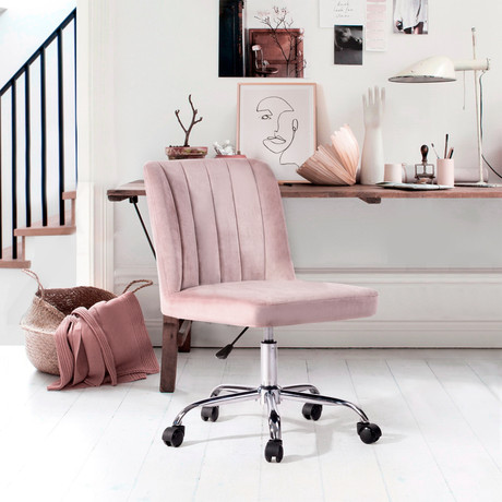 Silla de Escritorio Rosa con Altura Regulable