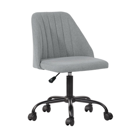 Silla de Oficina de Tela Altura Ajustable Gris