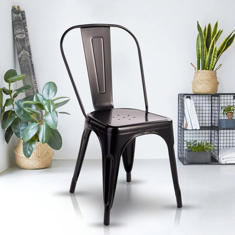 Silla de Bar Metal Tolix Negro