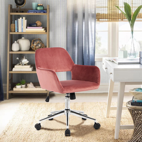 Silla Oficina Cromwell Terciopelo Coral