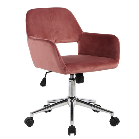 Silla Oficina Cromwell Terciopelo Coral