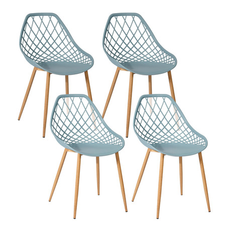 Pack 4 Sillas De Comedor Pp New Gris