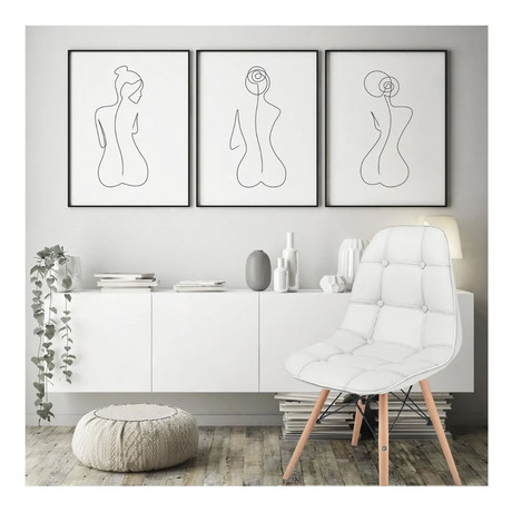 Pack 4 Sillas Eames Acolchada PU Blanco