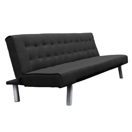 Futón Parker 3 cuerpos 72x178x80 cm Negro