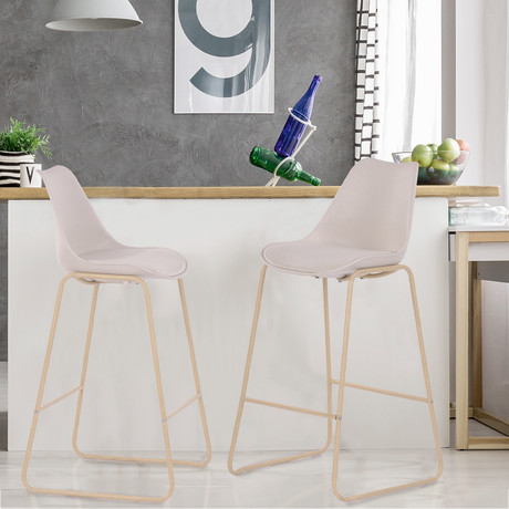 Pack 2 Sillas de Bar Berlin Beige