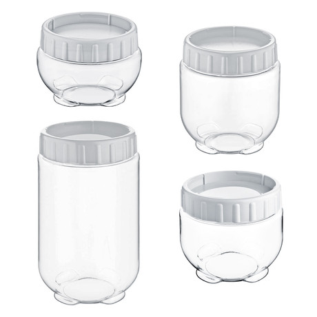 Set 4 Frascos Alimento Blanco
