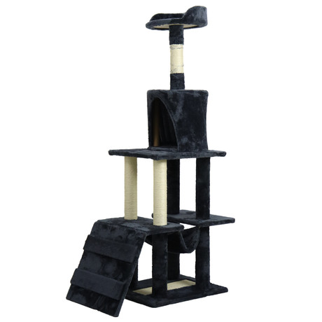 Torre Rascador Gatos Con hamaca 145cm Gris Oscuro