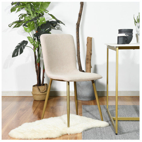 Pack 4 Sillas Comedor Sitial Gold Juliet Beige