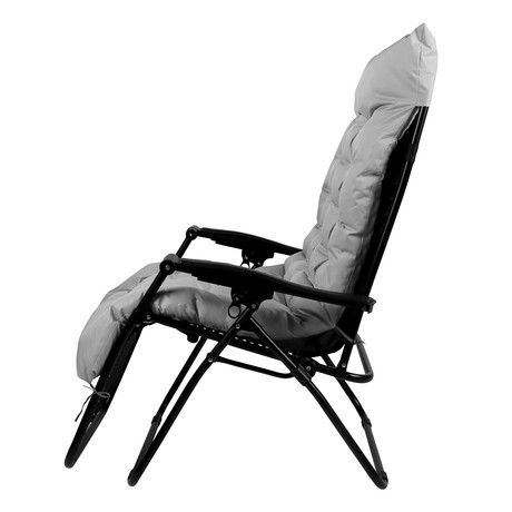 Reposera Plegable con Acolchado - Gris