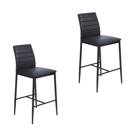 Pack 2 Sillas de Bar Boston Negro