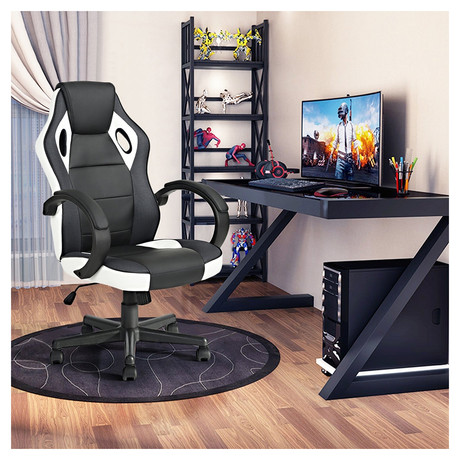 Silla Gamer PU Ergonómica  Blanco