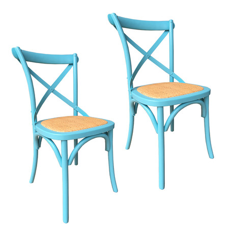 Pack 2 Sillas de Comedor Retro Azul