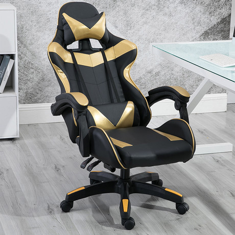 Silla Gamer Ultimate Racing Reclinable Dorado