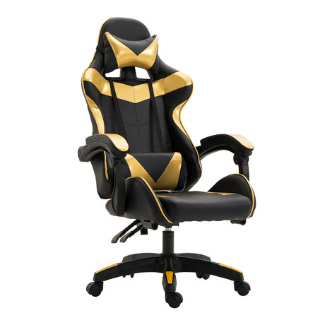 Silla Gamer Ultimate Racing Reclinable Dorado
