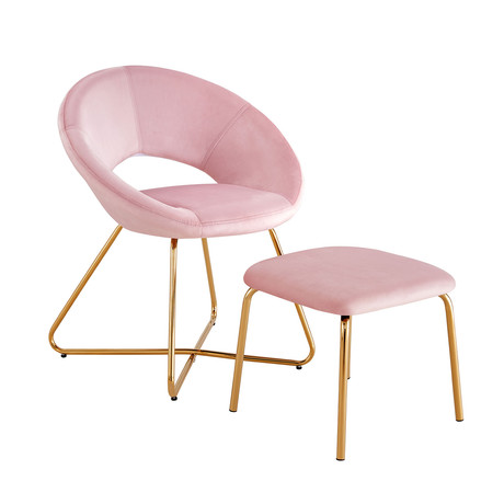 Sitial Poltrona Filippo con Reposapiés Rosa