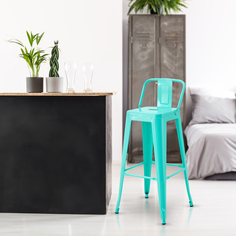 Silla Alta Metal Menta