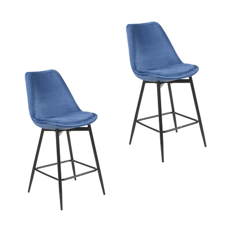 Pack 2 Sillas de Bar Atlanta Azul