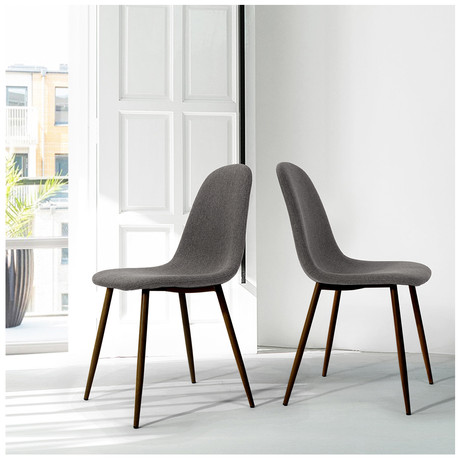 Pack 4 Sillas Comedor Sitial Charlton Tela Gris