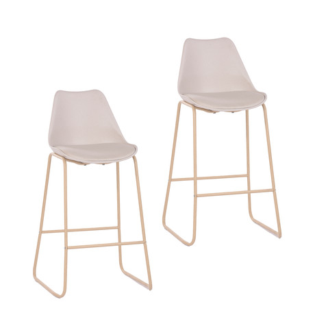 Pack 2 Sillas de Bar Berlin Beige