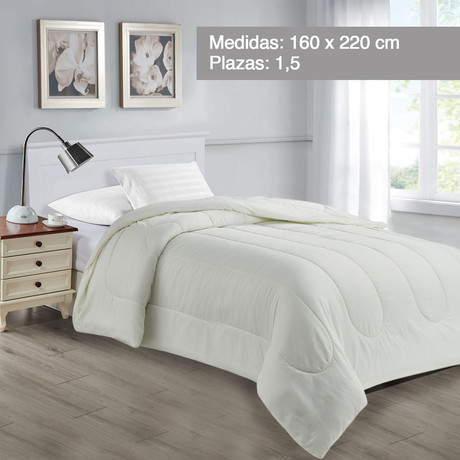 Plumón Liso Florencia 1.5 Pl Blanco